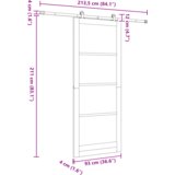  Klizna vrata s kliznim setom 'ORKDAL'bijela 93x232 cm | shoptok.hr