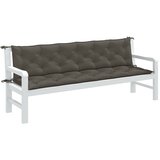 vidaXL Blazina za vrtno klop 2 kos melanž tm. siva 200x50x7 cm blago Cene