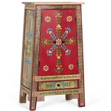 GINER Y COLOMER Pomožno pohištvo iz mangovega lesa in MDF-ja ter ročno poslikano, (22147000) | Shoptok.si