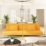  The Living Store Kavč dvosed z ležiščem in dvema blazinama rumeno blago - Raztegljiv Kavč, (21448002) | Shoptok.si