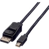 Value Mini-DisplayPort / DisplayPort adapterski kabel mini DisplayPort vtič\, DisplayPort vtič 1.50 m črna 11.99.5638 zaščiten DisplayPort kabel, (20419075) | Shoptok.si