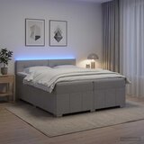  Boxspring krevet s madracem Svjetlosiva 200 x 200 cm Tkanina | shoptok.hr