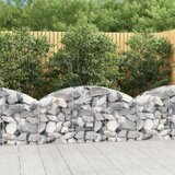 vidaXL Obokana gabionska košara 150x30x60/80 cm pocinkano železo Cene