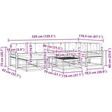  Set vanjskih sofa 7 kom. Bijela i svjetlosiva | shoptok.hr
