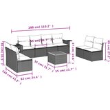  9-dijelni set vrtnih sofa s jastucima crni od poliratana | shoptok.hr