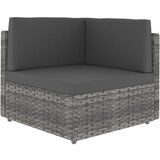 vidaXL Modularna kutna sofa od poliratana siva Cijene