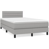  Krevet s oprugama i madracem svjetlosivi 120x190 cm od tkanine | shoptok.hr