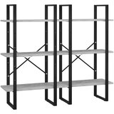 vidaXL Regal betonsko siv 60x30x210 cm iverna plošča | Shoptok.si
