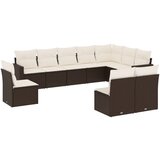  The Living Store Vrtna sedežna garnitura 10-delna z blazinami rjava poli ratan - Vrtna Sedežna Garniture, (21446806) | Shoptok.si