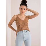 Fashion Hunters Dark beige top Paradise RUE PARIS | Shoptok.si