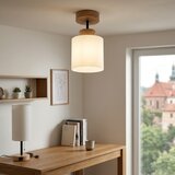 Brilagi LED plafonski luster RETRO GLASS 1xE27/60W/230V prečnik 10 cm hrast/bela | Eponuda.com