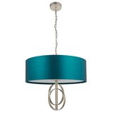  Endon 95223 - Luster na lancu 5xE27/10W/230V, prečnik 70 cm, plava/siva | Eponuda.com