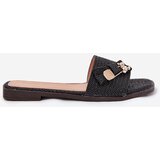 Boto Ladies Flat Heel Sandals With Bow Black Sallariela | shoptok.hr