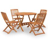  5-dijelni vrtni blagovaonski set od masivnog bagremovog drva | shoptok.hr