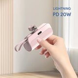  power bank prenosiva baterija privezak 5000mAh lightning roze Cene