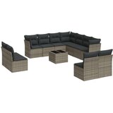 vidaXL 12-dijelni set vrtnih sofa od poliratana s jastucima sivi | shoptok.hr