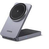 Ugreen W528 Magnetic Charger 2-in-1 bežični punjač siva Cijene