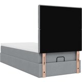 vidaXL otomanski okvir kreveta s madraca svijetlosivi 90x200cm tkanine | shoptok.hr