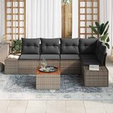 Sjedeća garnitura za vrt 6 kom. Siva poliratan 264 x 154 x 69 cm | shoptok.hr
