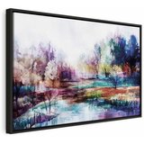  Slika - World in Paints (1 Part) Wide 60x40 U crnom drvenom okviru Cijene