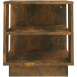 vidaXL Klubska mizica dimljeni hrast 40x40x43 cm konstruiran les | Shoptok.si