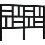 Maison Chic posteljno vzglavje - vzglavna omarica - nočna omarica črno 126x4x104 cm trdna borovina, (21705654) Cene
