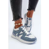Kesi Women's denim sneakers made of eco leather, blue Kaimans