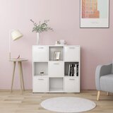 Ormarić za knjige bijeli 90 x 30 x 90 cm od konstruiranog drva | shoptok.hr