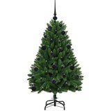 vidaXL Umestno božično drevo z LED lučmi Zelena 120 cm PVC in kovina | Shoptok.si