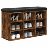  Klupa za cipele boja dimljenog hrasta 82x32x50 cm drvena | shoptok.hr