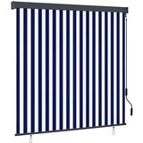 vidaXL Vanjska Roleta Prugasti Plava i bijela 180 x 250 cm tkanina Cijene