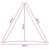  Jedrilica za sunčevu sjenu 2 x 2 x 2 m HDPE Trokutasti | shoptok.hr