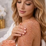 Crystallove Rose Quartz Shimmer Body Scrub piling za telo bleščeč 200 g | Shoptok.si