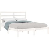  Okvir za krevet od masivne borovine bijeli 140 x 190 cm | shoptok.hr