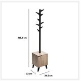 5five Stalak za kapute RAME 169x35 cm crna/smeđa | Eponuda.com