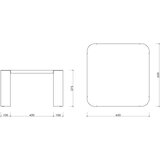 noo.ma Metalni vrtni stolić za kavu 65x65 cm Fli – | shoptok.hr