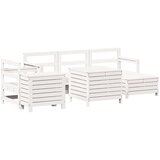  7-dijelni set vrtnih sofa bijeli od masivne borovine | shoptok.hr