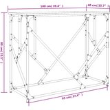  Konzolni stol crni 100 x 40 x 80 cm od konstruiranog drva | shoptok.hr