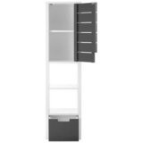 Bessagi Home Viseča Omara Tia, Siva, Bela | Shoptok.si
