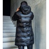 Gemre Black long quilted jacket with a detachable hood Gilterel | Shoptok.si