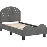  Okvir kreveta za malu djecu s naslonom Tamnosiva 70 x 140 cm | shoptok.hr