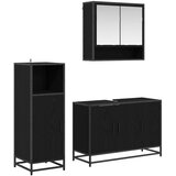  Set namještaja za kupaonicu 3 kom. Crni hrast 90 x 33 x 60 cm | shoptok.hr