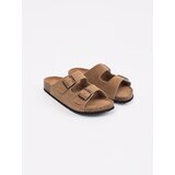 GOODIN Women's leather flip-flops brown | shoptok.hr