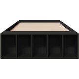 vidaXL Posteljni okvir črn 90x190 cm inženirski les | Shoptok.si