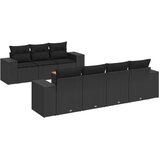  8-dijelni set vrtnih sofa od poliratana s jastucima crni | shoptok.hr