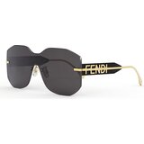 Fendi graphy Grey Geometric Sunglasses L (99) Črna/Črna Cene