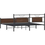  Metalni okvir kreveta bez madraca smeđa boja hrasta 160x200 cm | shoptok.hr