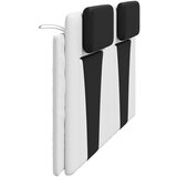  Jastuk za uzglavlje bijelo-crni 180 cm od umjetne kože | shoptok.hr