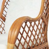 SOFA s jastukom svjetlosmeđa od prirodnog ratana i platna | shoptok.hr