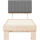  Krevetni okvir s tapiciranim uzglavljem Svijetlo siva Svjetlosiva 201 x 78 x 93 cm | shoptok.hr